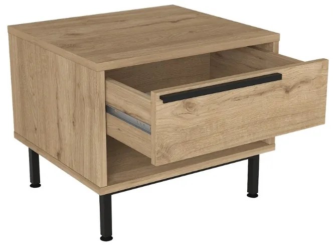 Κομοδίνο Suzy Megapap χρώμα sapphire oak 50x45x41,6εκ.