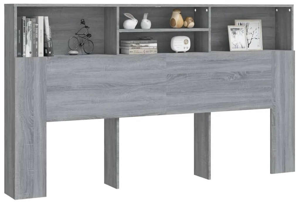 Κεφαλάρι Με Αποθηκευτικό Χώρο Γκρι Sonoma 180 x 19 x 103,5 εκ. - Γκρι