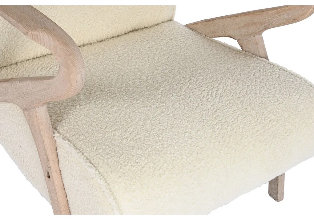 Κάθισμα Home ESPRIT Λευκό Φυσικό 57 x 55 x 85 cm