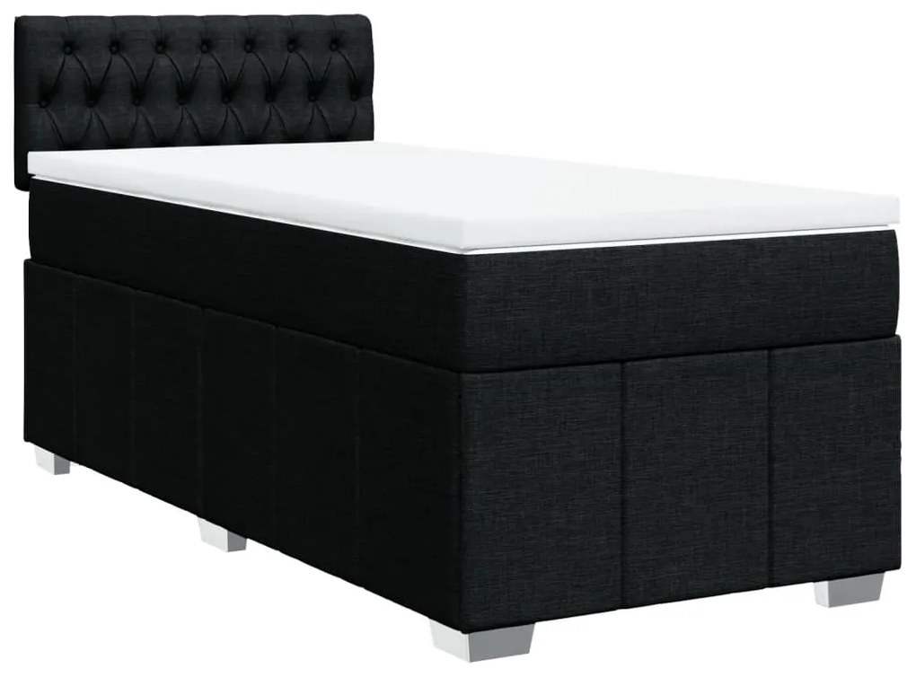 ΚΡΕΒΑΤΙ BOXSPRING ΜΕ ΣΤΡΩΜΑ ΜΑΥΡΟ 90X190 ΕΚ.ΥΦΑΣΜΑΤΙΝΟ 3289232