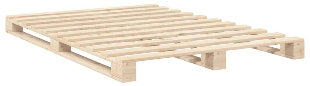 vidaXL Πλαίσιο Κρεβατιού με Κεφαλάρι 140x200 εκ. από Μασίφ Ξύλο Πεύκου