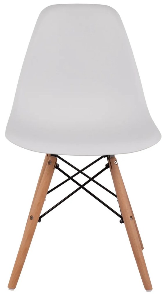 Καρέκλα C8460.01 Twist PP και Ξύλινα πόδια Λευκή 46x50x82εκ. 4αδα 46x50x82 εκ.