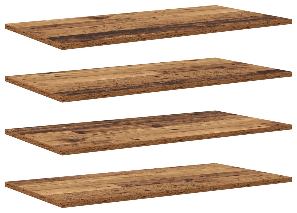 vidaXL Δίσκος Βιβλιοθήκης 4 pcs Καφέ 100 x 40 x 1.5 εκ. Μοριοσανίδα
