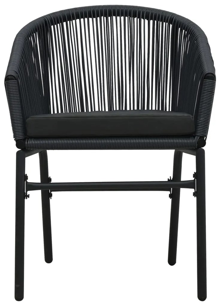 vidaXL Σετ Τραπεζαρίας Κήπου 5 Τεμαχίων Μαύρο