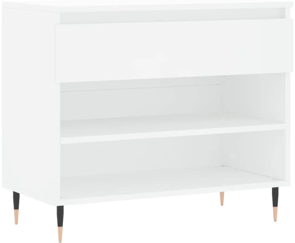 vidaXL Παπουτσοθήκη Λευκή 70 x 36 x 60 εκ. από Επεξεργασμένο Ξύλο