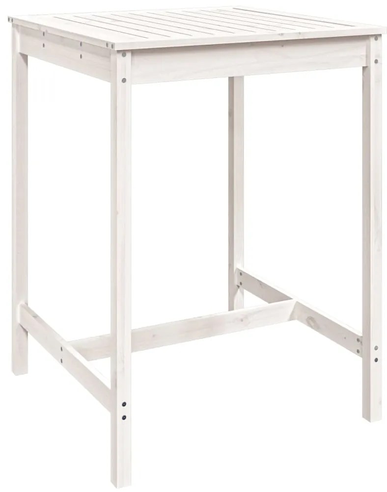 vidaXL Σετ Επίπλων Μπαρ 3 Τεμαχίων Λευκό από Μασίφ Ξύλο Πεύκου