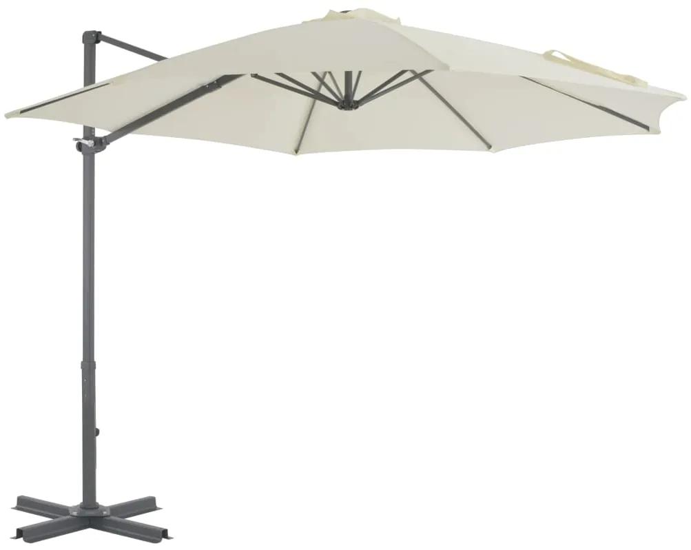 Ομπρέλα Κρεμαστή Χρώμα Άμμου 300 εκ. με Ιστό Αλουμινίου