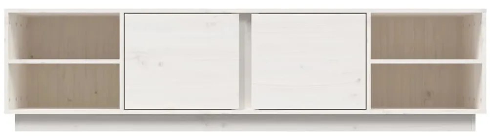 vidaXL Έπιπλο Τηλεόρασης Λευκό 156 x 40 x 40 εκ. από Μασίφ Ξύλο Πεύκου
