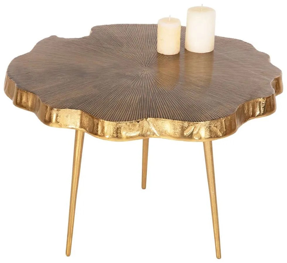 Τραπέζι Σαλονιού Angul HM4263 62x62x44cm Gold-Black Metal