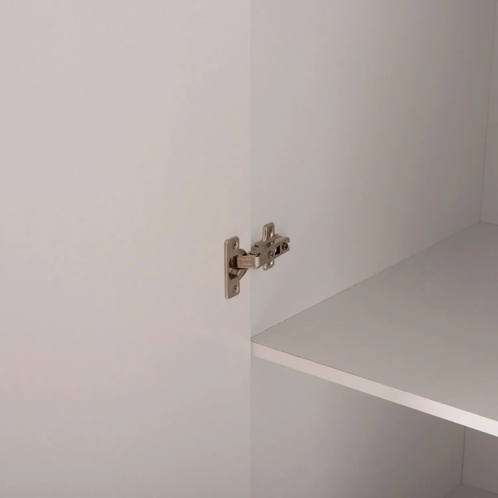 Ντουλάπα CARLY Τρίφυλλη με 2 Συρτάρια Λευκή 150X55Χ180Υεκ. 150x55x180 εκ.