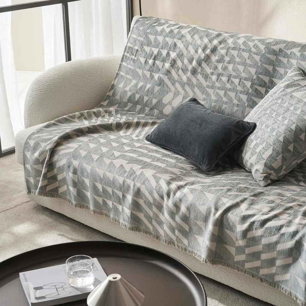 Ριχτάρι Καναπέ Τριθέσιου (180x310) Gofis Home Caspian Weed Grey 156/07