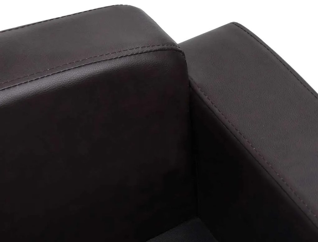 vidaXL Καναπές-Κρεβάτι Σκύλου Καφέ 80x50x40 εκ. από Συνθετικό Δέρμα