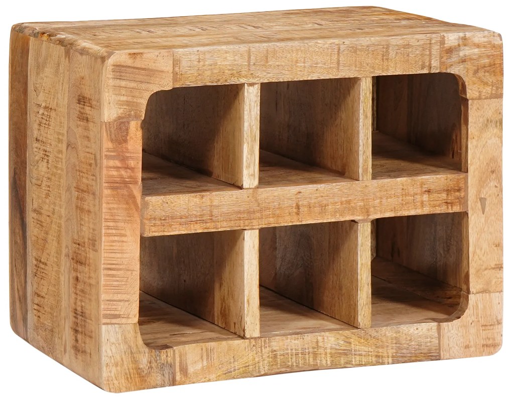 vidaXL Ράφι Κρασιού Επιτοίχιο Καφέ 44 x 30 x 35 εκ. Μασίφ ξύλο μάνγκο