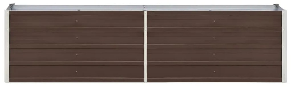 vidaXL Ζαρντινιέρα Υπερυψωμένη Καφέ 240x40x45 εκ. Γαλβανισμ. Χάλυβας