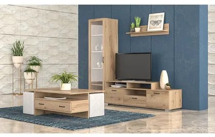 Savvidis Furniture  Σύνθετο Σαλονιού Μοριοσανίδα 130x44.5x36 N29 Μελί​​ BEST-8080204