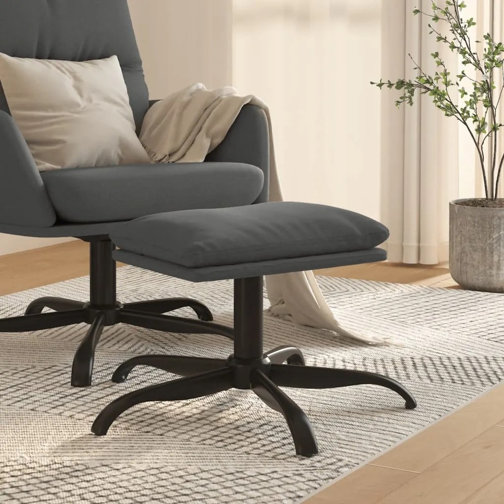 vidaXL Υποπόδιο Σκούρο Γκρι 60x60x36 εκ. Υφασμάτινο