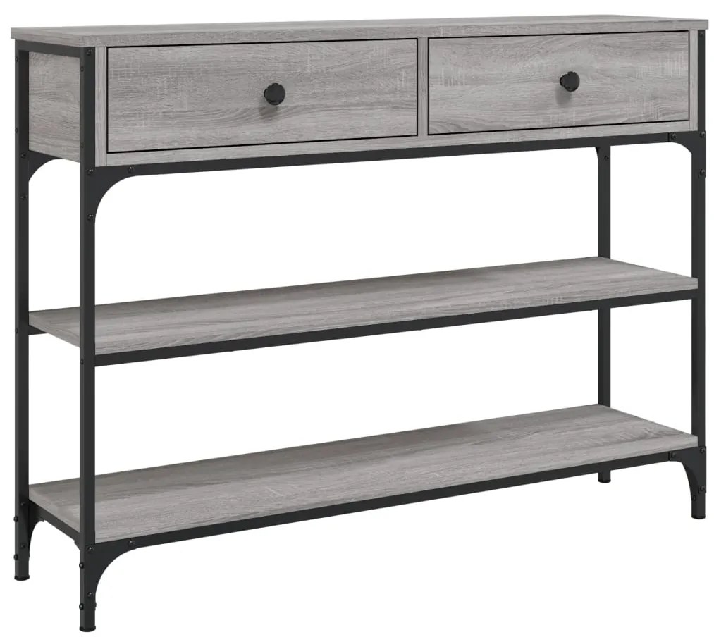 vidaXL Τραπέζι Κονσόλα Γκρι Sonoma 100x25x75 εκ. Επεξεργασμένο Ξύλο