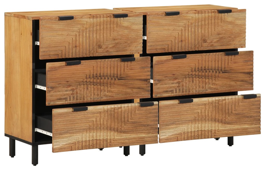 vidaXL Ντουλάπες 2 τεμάχια Καφέ 60x33x75 cm Μασίφ ξύλο ακακίας