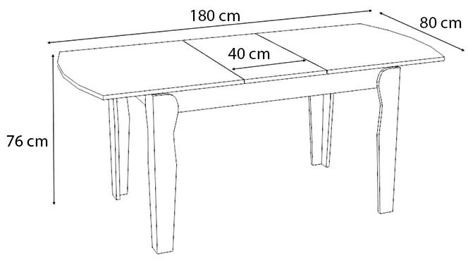 Τραπέζι σαλονιού Marlon Megapap επεκτεινόμενο μελαμίνης χρώμα καρυδί 140+40x80x76εκ. - Μελαμίνη - GP028-0067,1