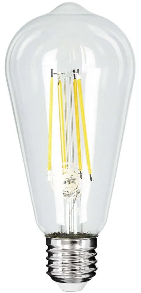 Λαμπτήρας Led Long Filament 99094 Φ6,4x14,5cm ST64 E27 4W 840lm 4000K Clear GloboStar 4W