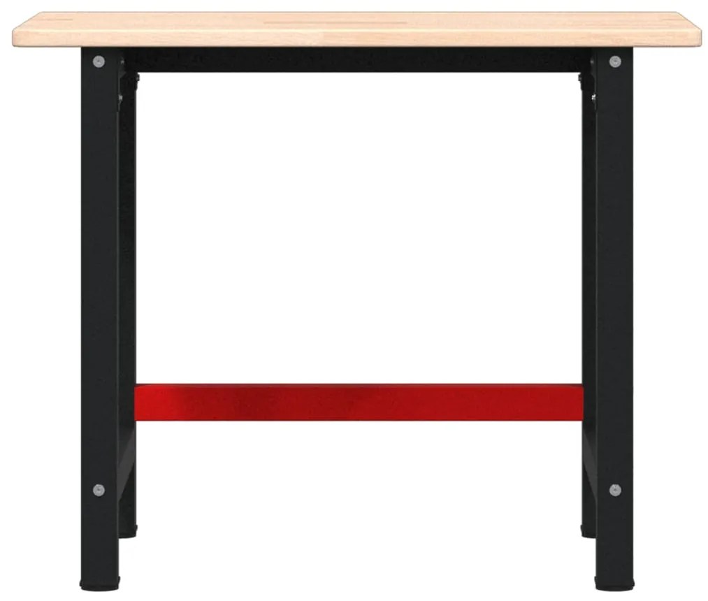 vidaXL Πάγκος Εργασίας Ορθογώνιος 100x60x81,5 εκ. από Μασίφ Ξύλο Δρυός