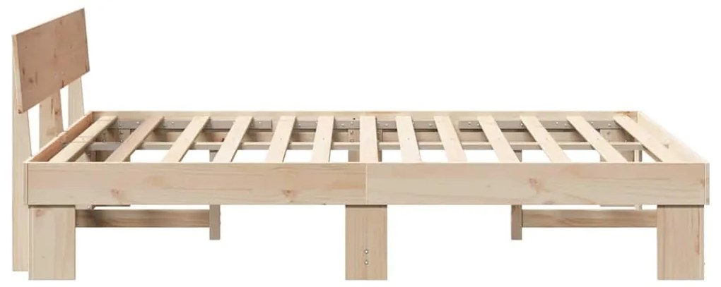 vidaXL Σκελετός Κρεβατιού Καφέ 140 x 200 cm Μασίφ ξύλο πεύκου