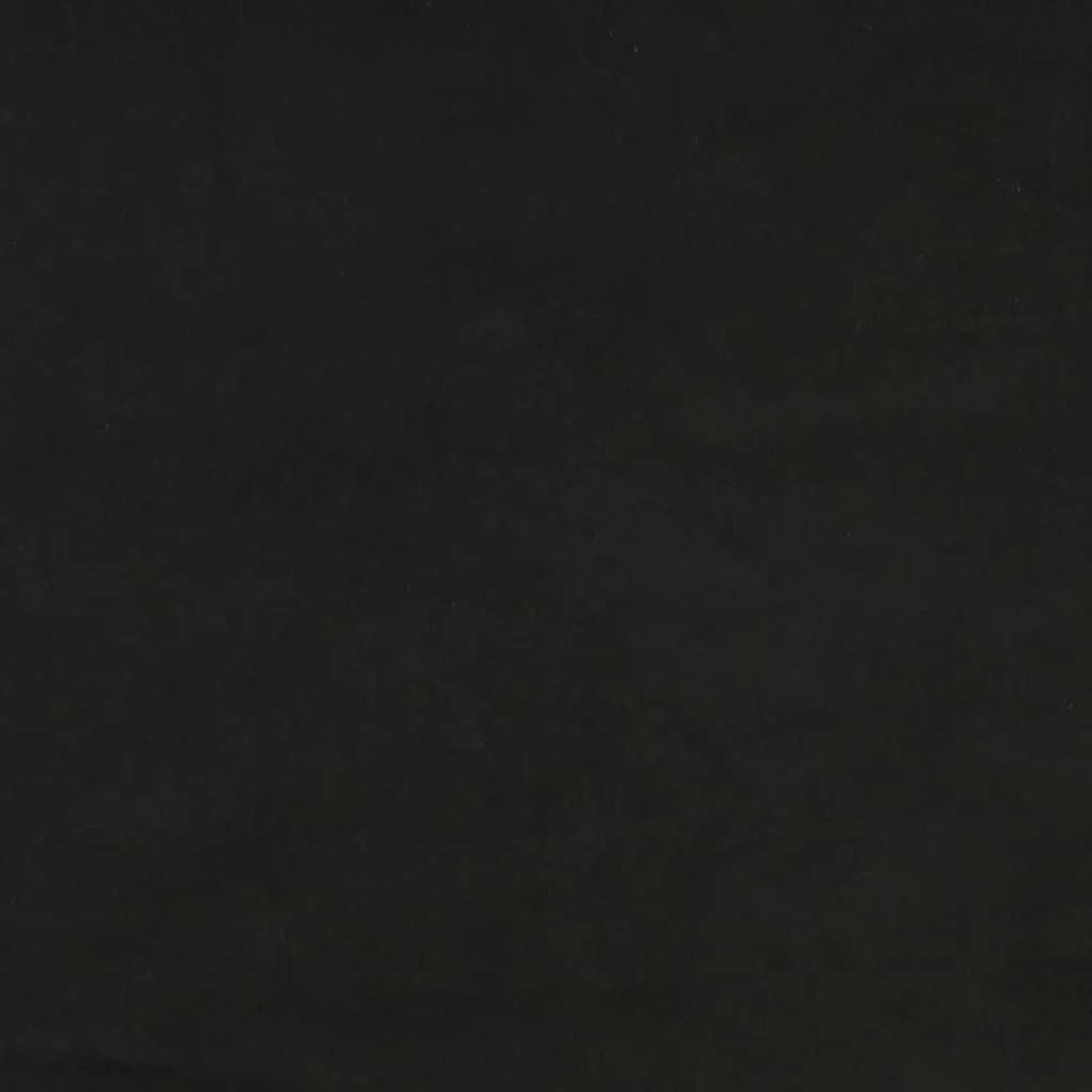 Κρεβάτι Boxspring με Στρώμα Μαύρο 120 x 200 εκ. Βελούδινο - Μαύρο