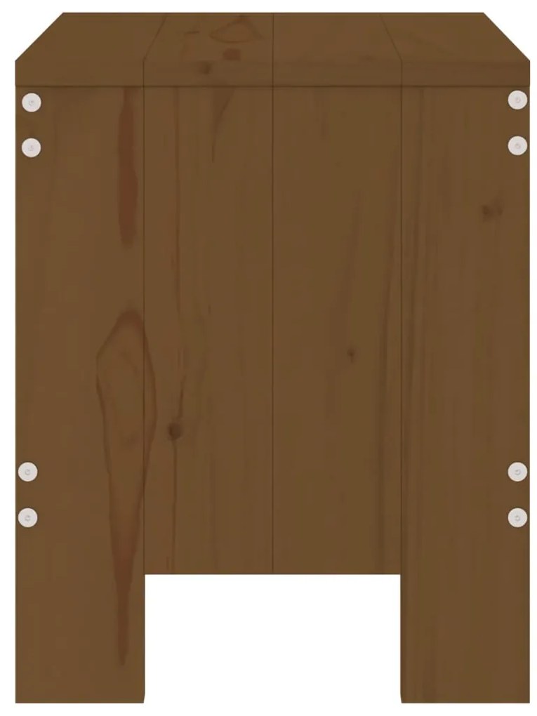 vidaXL Σκαμπό Κήπου 2 τεμ. Μελί 40x36x45 εκ. από Μασίφ Ξύλο Πεύκου