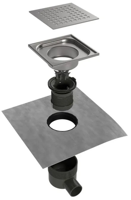 Easy Drain ΣΙΦΟΝΙ AQUA QUATTRO ΜΕ ΕΞΟΔΟ Ø40 ΚΑΙ ΣΧΑΡΑ 10x10cm EASY DRAIN KANEL-497.070042