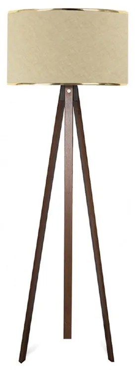 Megapap Φωτιστικό Δαπέδου Rosling Mdf/Ύφασμα Pvc Καρυδί/Μπεζ 38x21x140εκ.