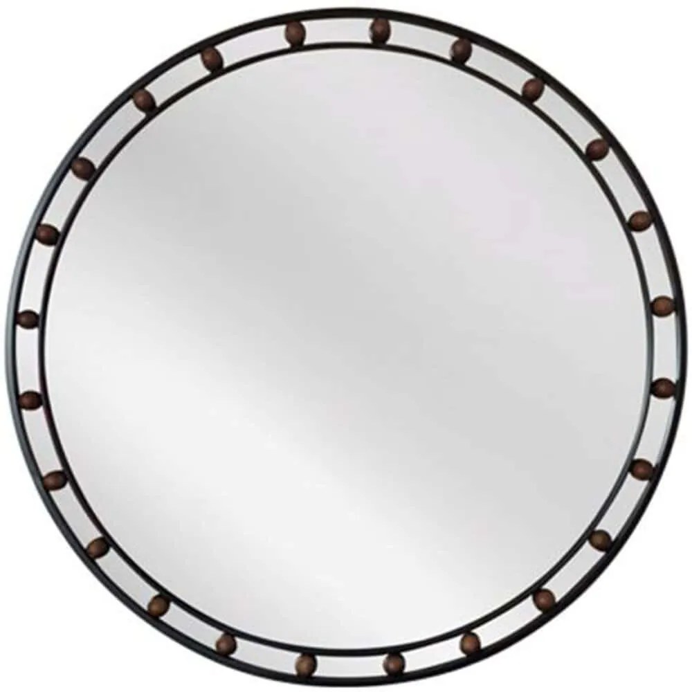 Καθρέπτης Τοίχου Dia 661-2009 80x3x80cm Black Artekko Μέταλλο,Γυαλί