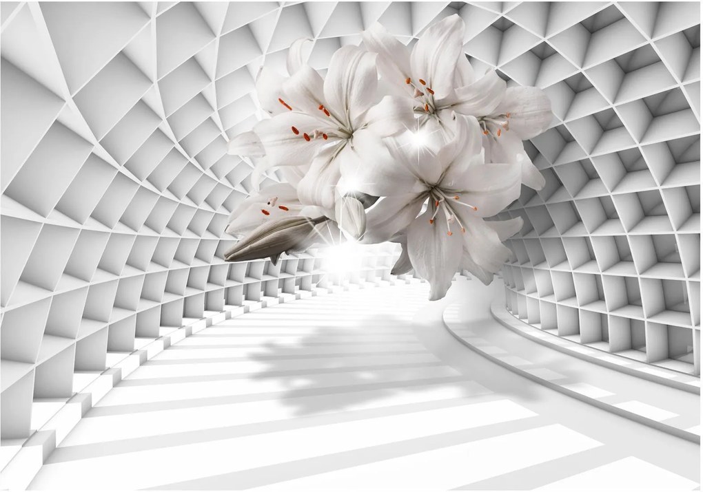 Αυτοκόλλητη φωτοταπετσαρία - Flowers in the Tunnel - 343x245