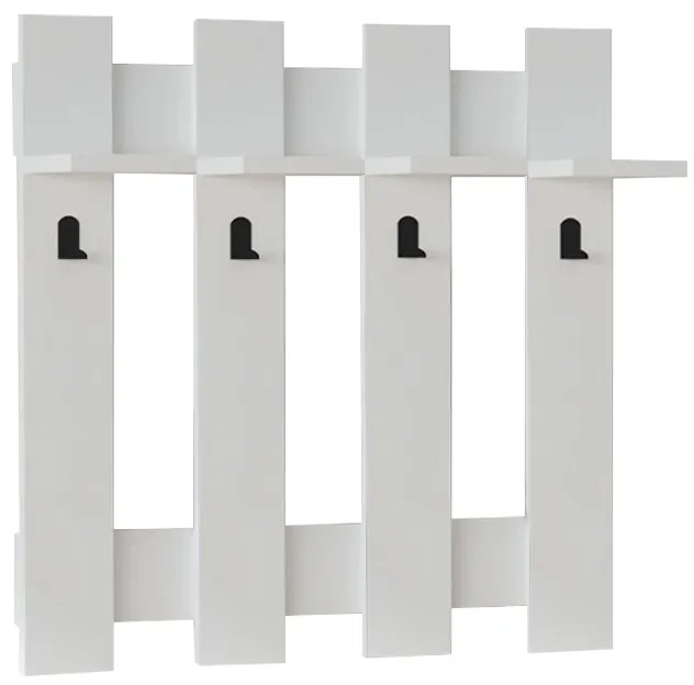 Κρεμάστρα τοίχου Carina Megapap χρώμα λευκό 70x18x70εκ.