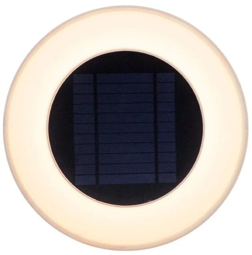 Φωτιστικό Τοίχου - Απλίκα Ηλιακή Wally 39 Disk LUMWLD039XXSPNW Φ39x8cm Led 200Lm 3500K White New Garden