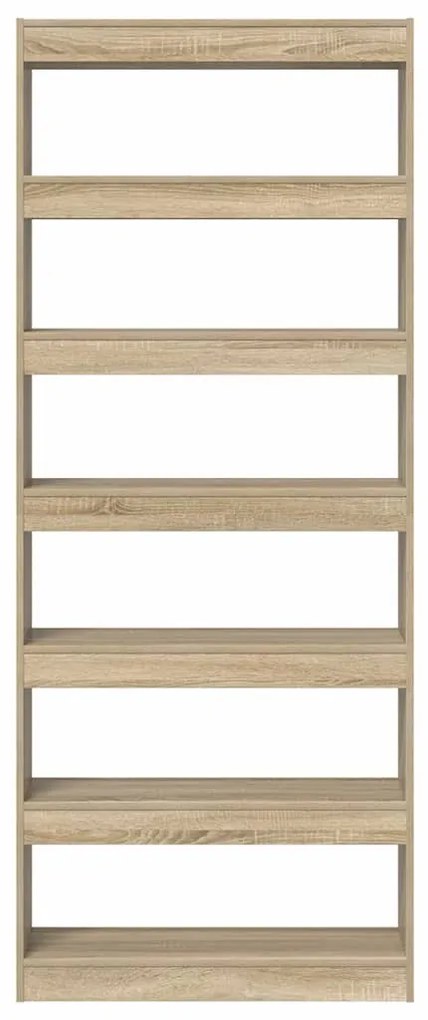 vidaXL Βιβλιοθήκη Δρύς Sonoma 80 x 30 x 198 εκ Επεξεργασμένο ξύλο