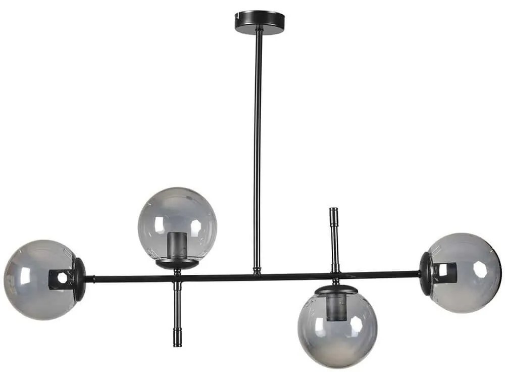 Φωτιστικό Οροφής - Ράγα Favori 941RTN1235 90x15x65cm 4xE27 40W Black Opviq