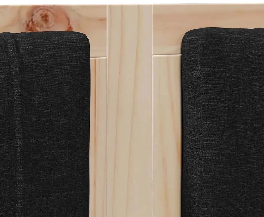 vidaXL Ταπετσαρισμένο κεφαλάρι Καφέ 180 cm Στερεά ξυλεία πεύκου