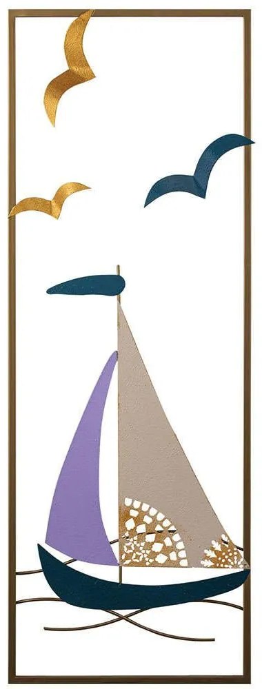 Διακοσμητικό Τοίχου Port de Cannes 279ENZ2575 32x5x90cm Multi Wallity Μέταλλο