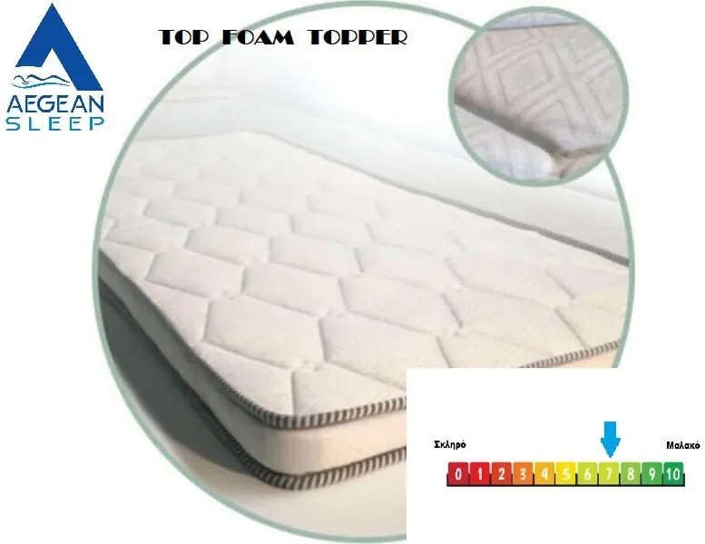 Ανώστρωμα AegeanSleep TOP FOAM 110x190x006cm