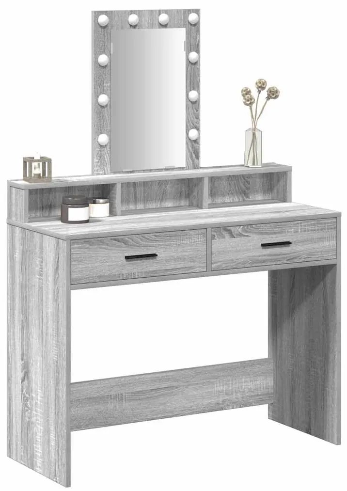 vidaXL Τραπέζι περιποίησης Γκρι 100 x 41 x 140 εκ. Επεξεργασμένο ξύλο
