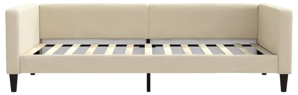 vidaXL Καναπές Κρεβάτι Συρόμενος Κρεμ 100 x 200 εκ. Υφασμάτινος