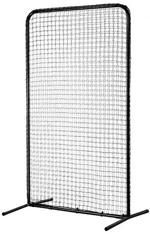 VEVOR I Screen Baseball for Batting Cage, 7x4 ft Baseball Softball Safety Screen, Body Protector Portable Batting Screen with Carry Bag &amp; Ground Stakes, Heavy Duty Pitching Net for Pitchers Protection