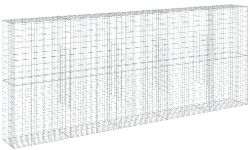 vidaXL Συρματοκιβώτιο με Κάλυμμα 500x50x200εκ. από Γαλβανισμένο Χάλυβα