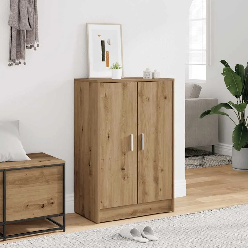 vidaXL Παπουτσοθήκη Αρτισιανή Δρυς 60x35x92 εκ. Επεξεργασμένο Ξύλο