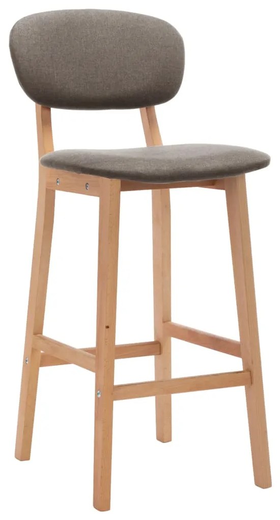 vidaXL Σκαμπό Μπαρ 2 τεμ. Χρώμα Taupe Υφασμάτινα