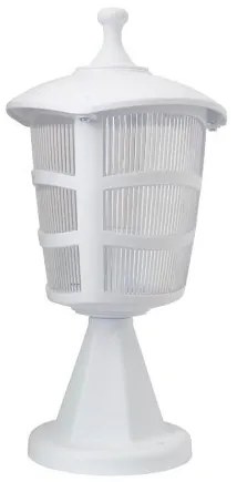 ZARDIN 203-0238 Vintage Επιδαπέδιο Φωτιστικό Φαναράκι Μονόφωτο 1 x E27 IP44 Λευκό Πλαστικό Σώμα-Μ17 x Π17 x Υ34cm Globostar-203- 203-0238