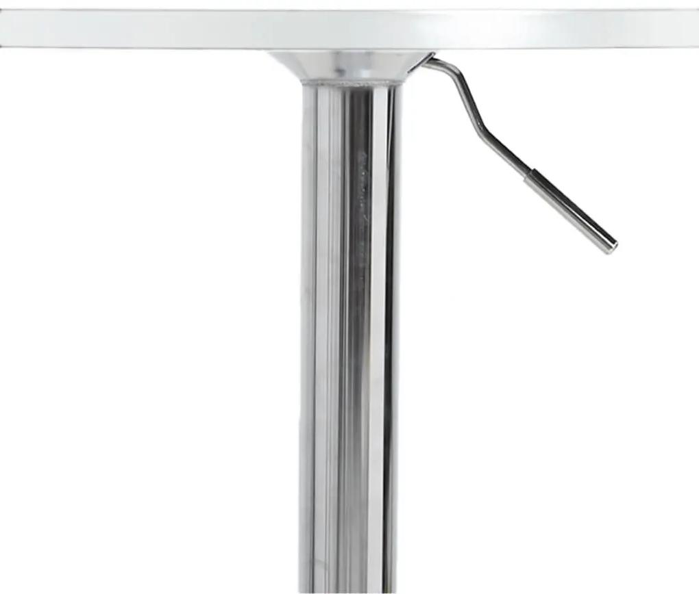 Τραπέζι Μπαρ Λευκό 50x50x90 εκ. Επ. Ξύλο / Επιχρωμιωμένο Ατσάλι - Λευκό