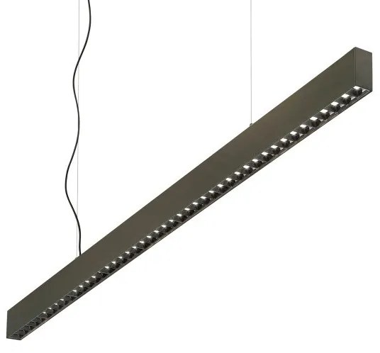 Γραμμικό Φωτιστικό Κρεμαστό LED 30W Μαύρο 4000Κ Office 271200 Ideal Lux 271200