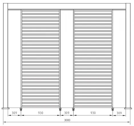 Πάνελ Περίφραξης Ocean Μεταλλικό Λευκό 30,9x6x232,45 εκ. - Λευκό