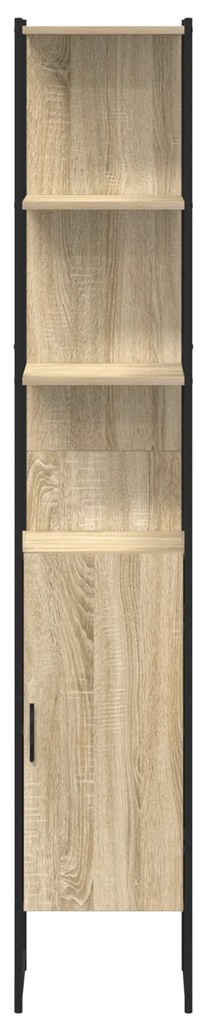 vidaXL Ντουλάπι Μπάνιου Sonoma Oak 33x33x185,5 cm Επεξεργασμένο ξύλο
